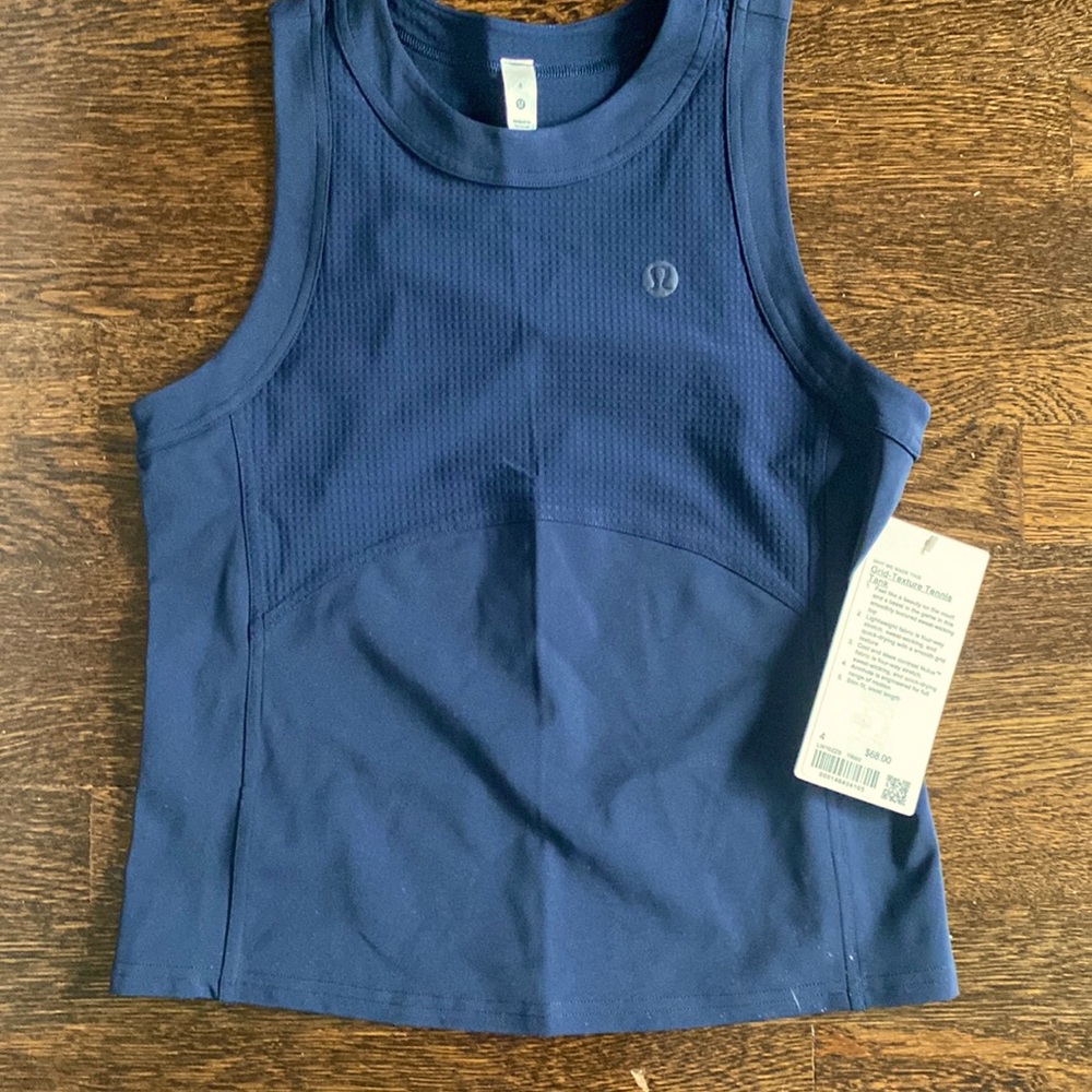 Lululemon tennis tank, NWT, size 4, navy